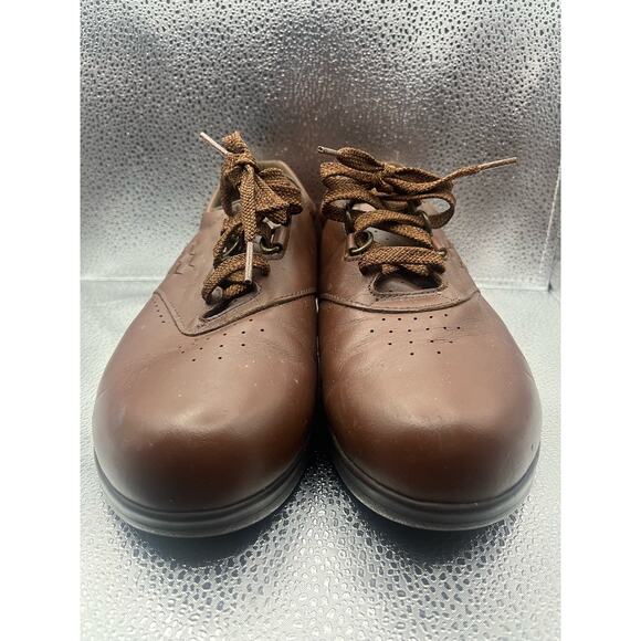 SAS Free Time Womens Comfort Walking Brown Leather Lace Up Shoes - Picture 5 of 7